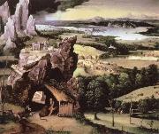 Joachim Patinir landscape with st.jerome Spain oil painting artist